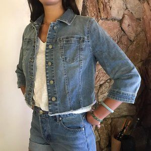 Chico's women's crop denim jacket